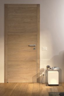 Porte laminée vieillie