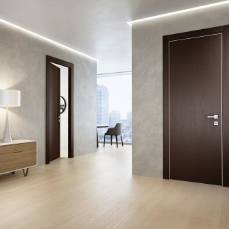 Porte en wengé laminé