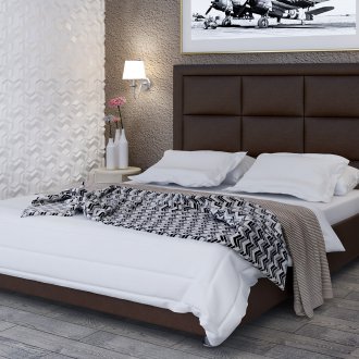 Wenge bed with headboard