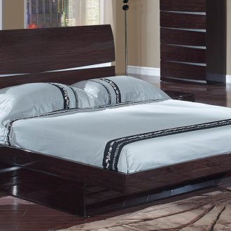 Modern wenge bed
