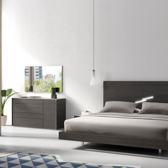 Wenge bed with gray tone