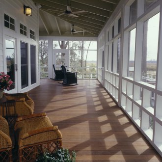 Painted ceiling on the veranda