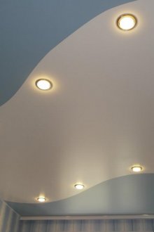 Two-tone white-blue ceiling