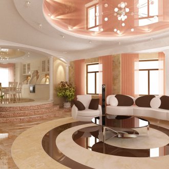 Two-tone round ceiling