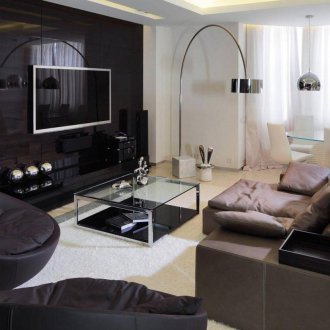 Glänzendes Wohnzimmer-Design