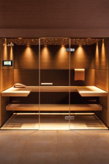 Elektronik kontrollü sauna için cam kapı