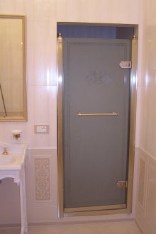 Cam buzlu sauna kapısı