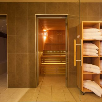 Menteşeli sauna için cam kapı