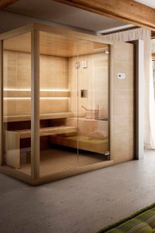 Sauna contalı cam kapı