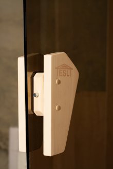 Sauna için temperli cam kapı
