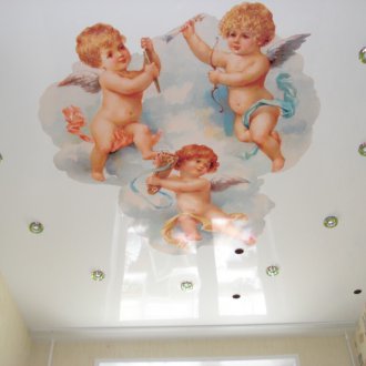 Soffitto teso con stampa fotografica