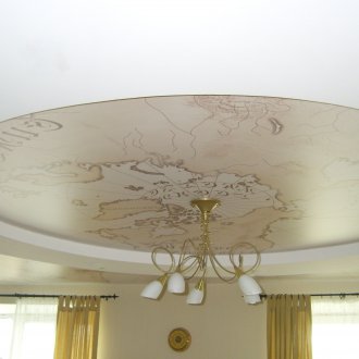Soffitto tondo teso con stampa fotografica