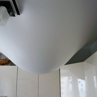 Drain the vinyl ceiling