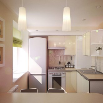 Il soffitto a Krusciov in cucina