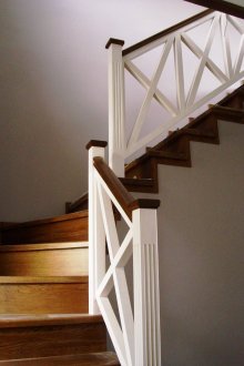 Country style wooden staircase