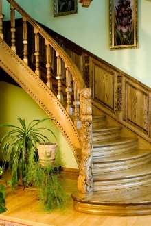 Beautiful wooden staircase
