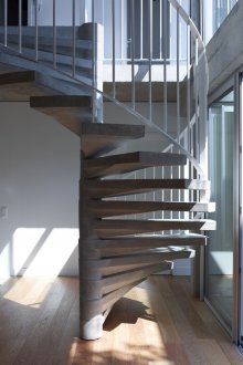 Spiral concrete staircase