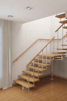 Stylish swinging stairs in the house