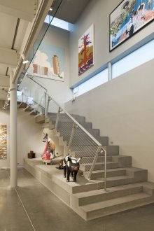 Modern concrete staircase