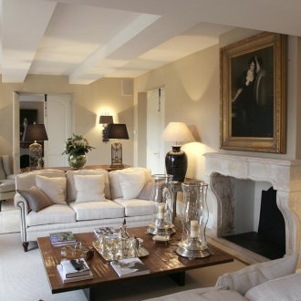 French rustic living room