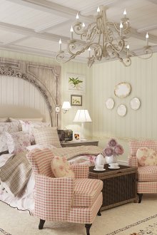 Spacious Provence style bedroom