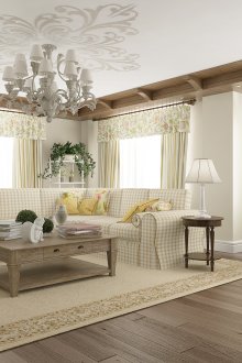 Cozy living room in provence style