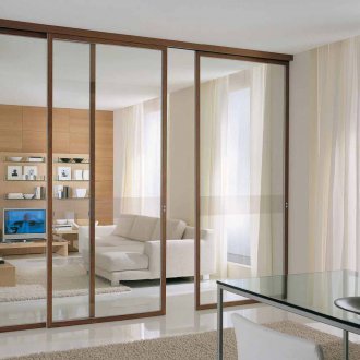 Hinged glass doors