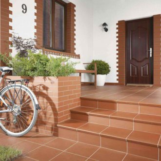Klinker tuğla yamaçları kapı