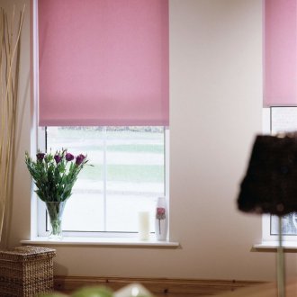 Pembe stor perdeler