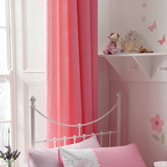 Pembe Shabby Chic Perdeler