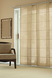 Beige japanske gardiner