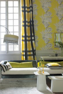 Straight curtains with a pattern