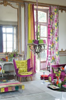 Bright curtains with a pattern