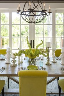 Yellow curtains with a pattern