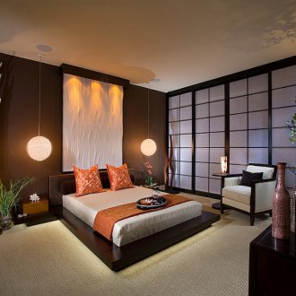 Arredamento camera da letto in stile giapponese