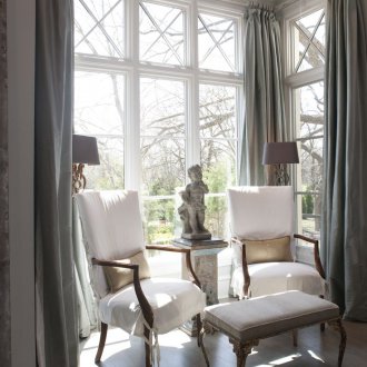 Shabby Chic Bay Pencere Perdeleri