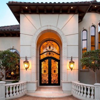 Porte forgée de la maison