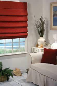 Burgundy Roman Curtains