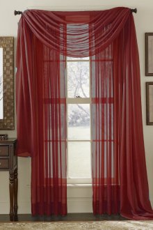 Burgundy veil curtains