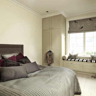 Painted wall in the bedroom