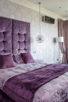 Patterns on the wall in the bedroom