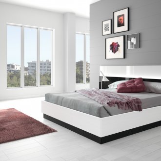 Schwarzweiss-Schlafzimmer
