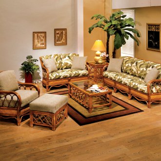 Yazlık bir ev için Rattan kanepe