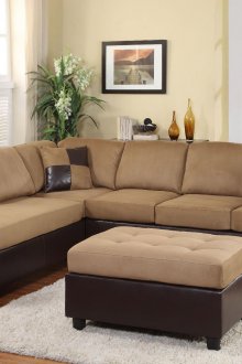 Sofa di wenge dan beige
