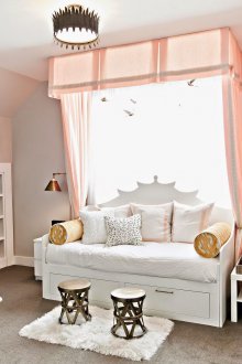 Katil sofa untuk gadis dari MDF
