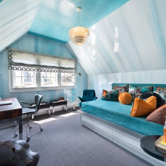 Velor sofa for the boy