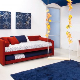 Roll-out sofa for a boy