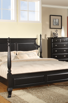 Colonial Black Bed