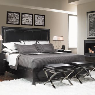 Black furniture in the bedroom