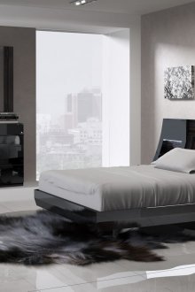 Black plastic bed